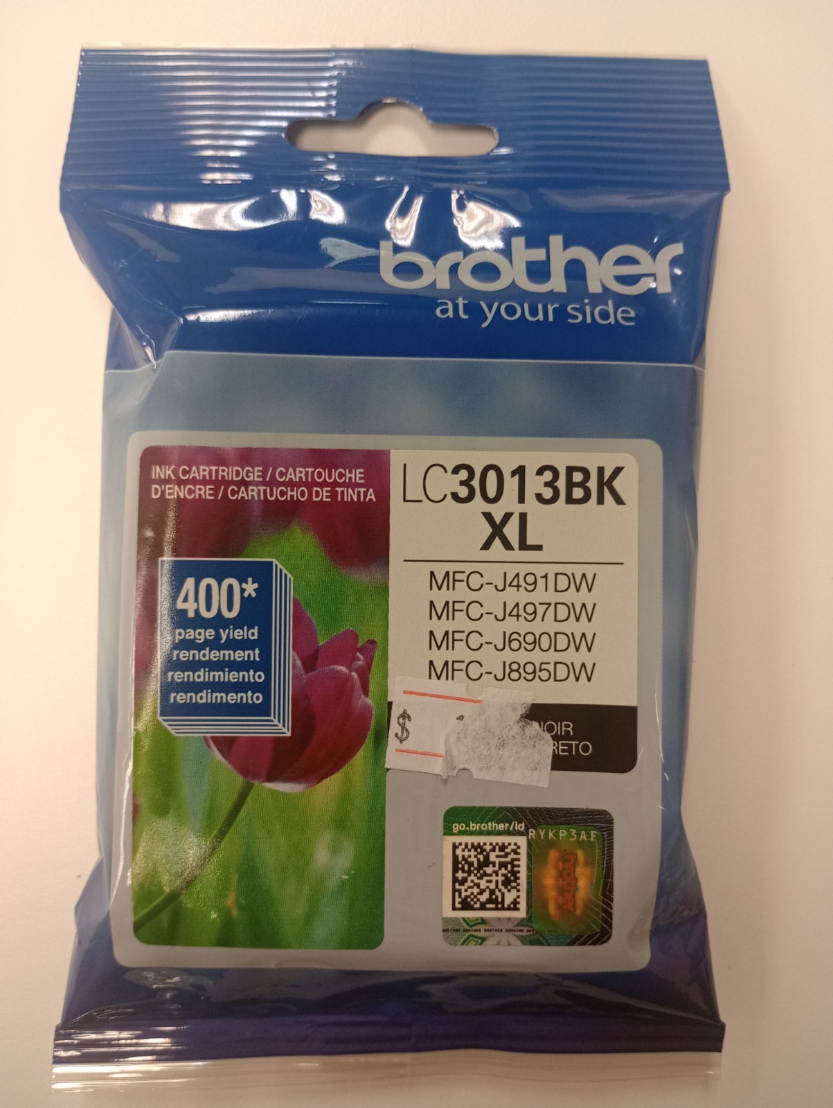  Brother LC3013BK-XL HighYield Ink Cartridge, up to 400 Pages,Black EXP 01/2027