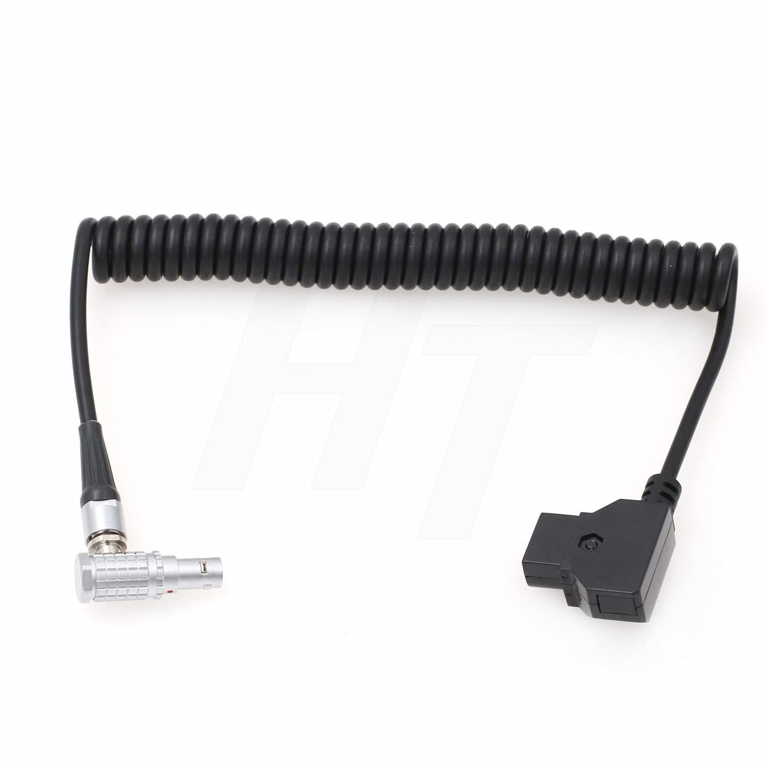 DTap To Right Angle 2 Pin Coiled Power Cable For SmallHD 703 Monitor