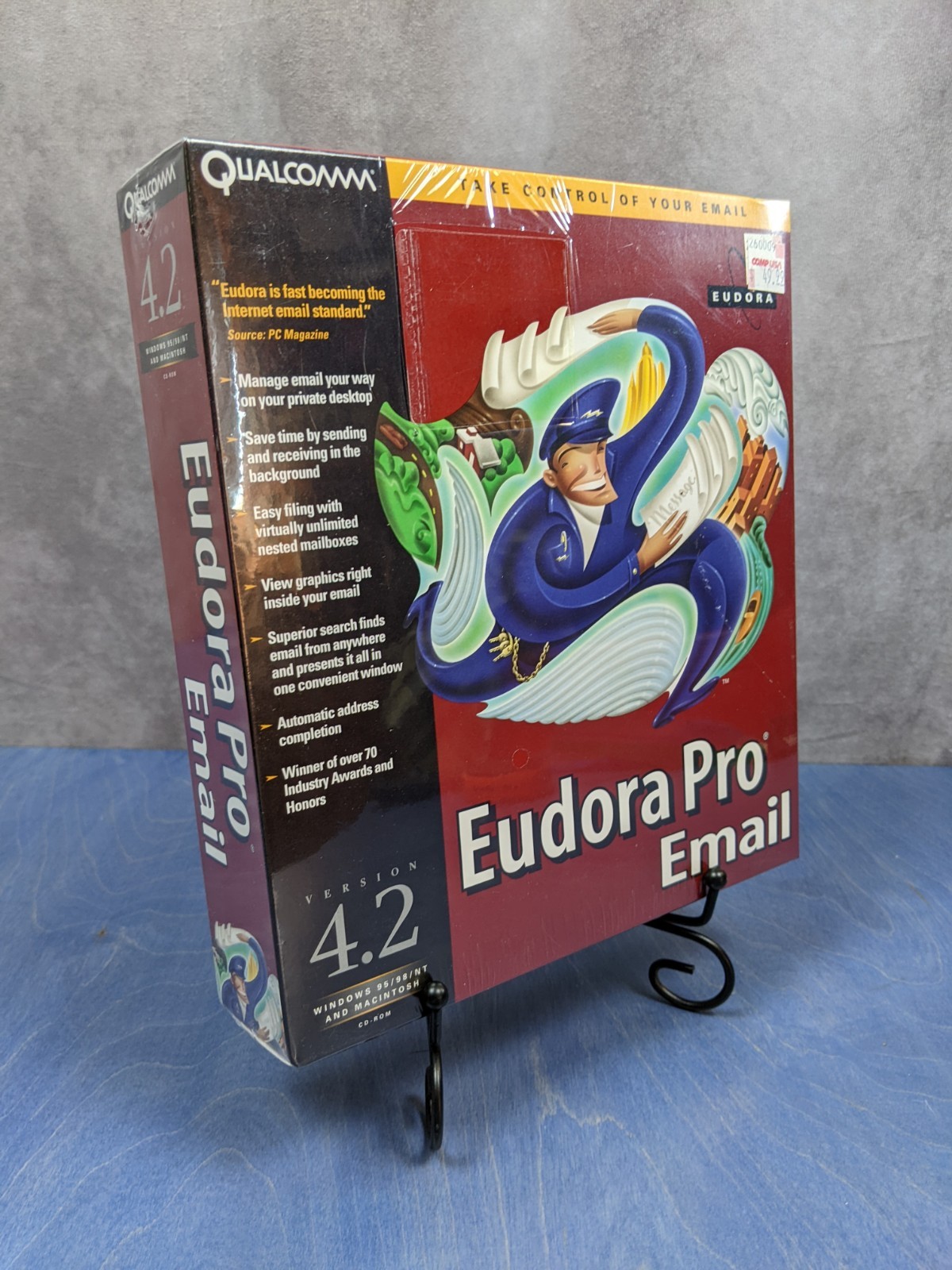 Vintage 1999 Eudora Pro Email 4.2 Sealed Cut CD-ROM CompUSA Qualcomm Software