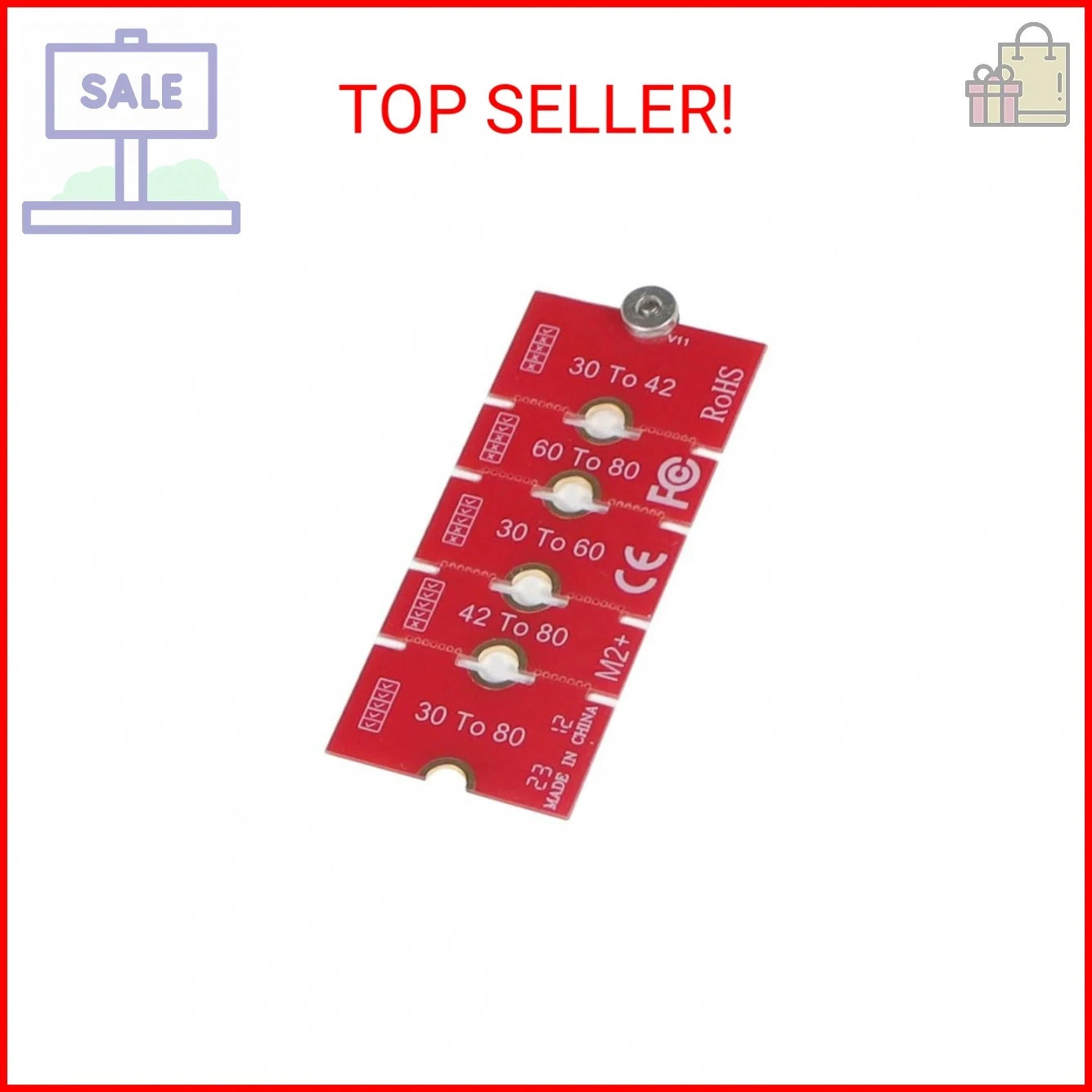 JMT NGFF NVME M2 M2PLUS 2230 to 2280 Adapter Card 2230, 2242, 2260, 2280 Extende