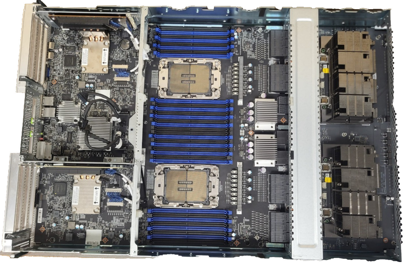 Nvidia DGX CPU TRAY W/2 CX-7 NETWORK CARD NO CPU/RAM/LID *FOR PARTS* #73