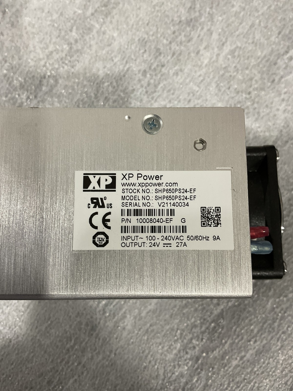XP Power SHP650PS24-EF 24V 27A 650W 240VAC AC-DC Power Supply Used