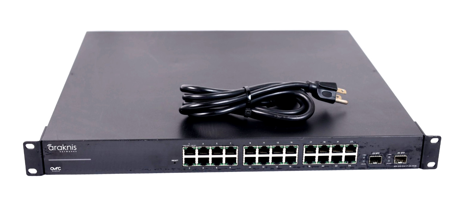 Araknis Networks L2 Front Gigabit Switch W PoE+ AN-310-SW-F-24-POE w881