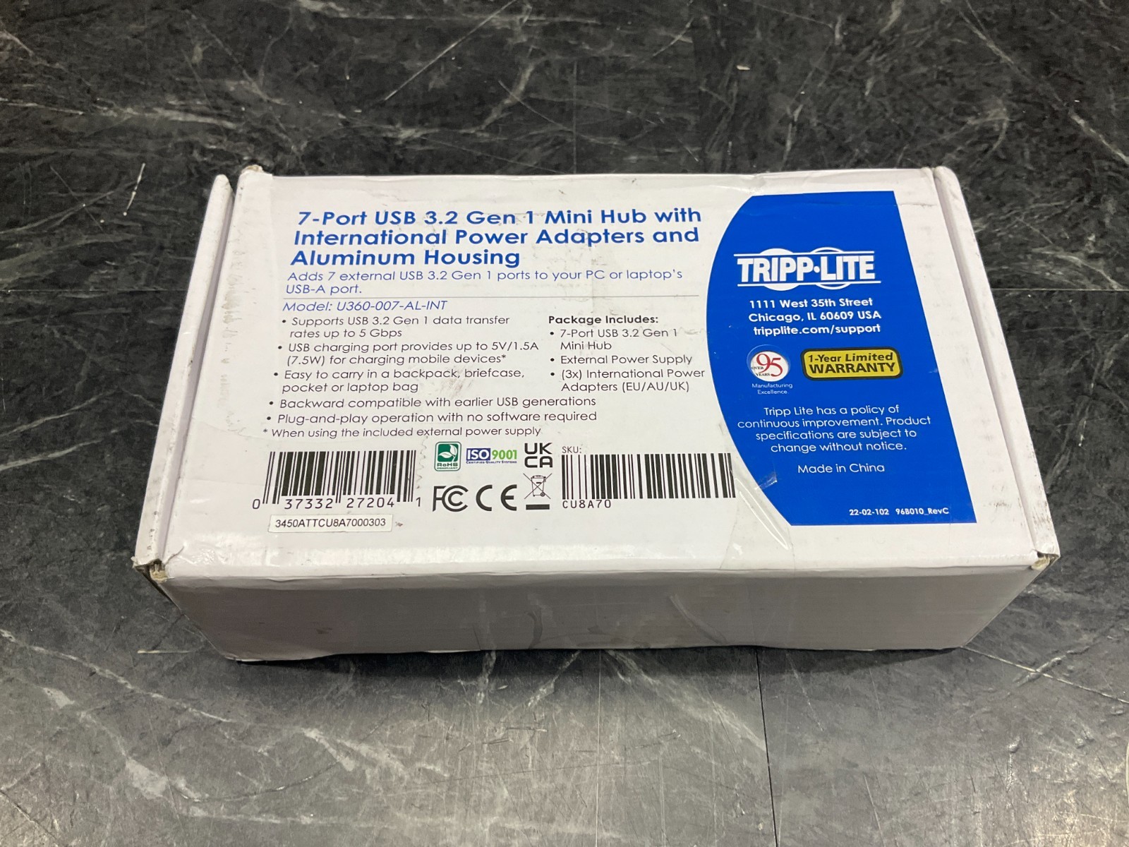 Tripp Lite 7 port USB-A Hub U360-007-AL-INT  | 🇺🇸✨🇺🇸✨ NEW OPEN BOX