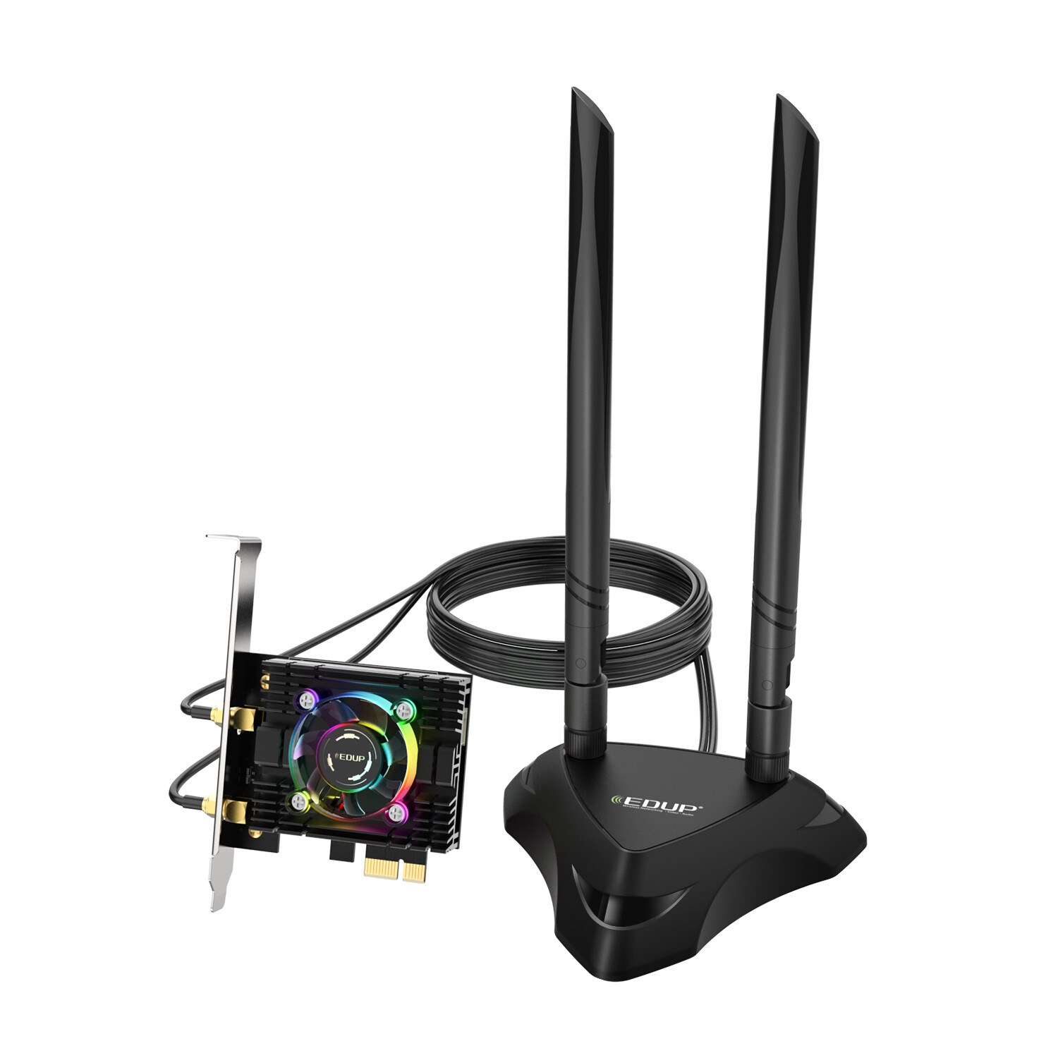 AX200 Desktop PCIe Wireless Network Adapter External WiFi 6 Bluetootn Antenna