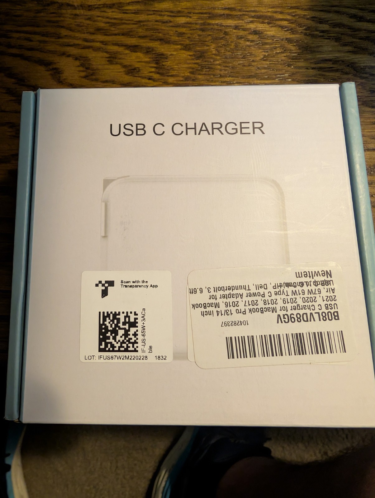 USB-C Charger for MacBook Pro and iPad with 6.6 Ft. Cord. Brand New
