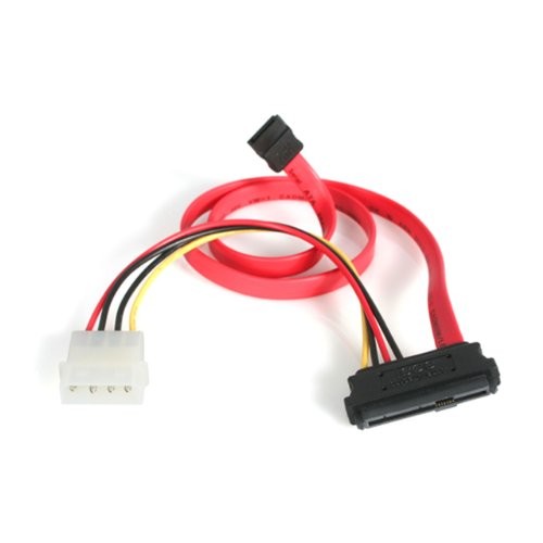 StarTech S18in SAS 29 Pin to SATA Cable with LP4 Power (SAS729PW18)