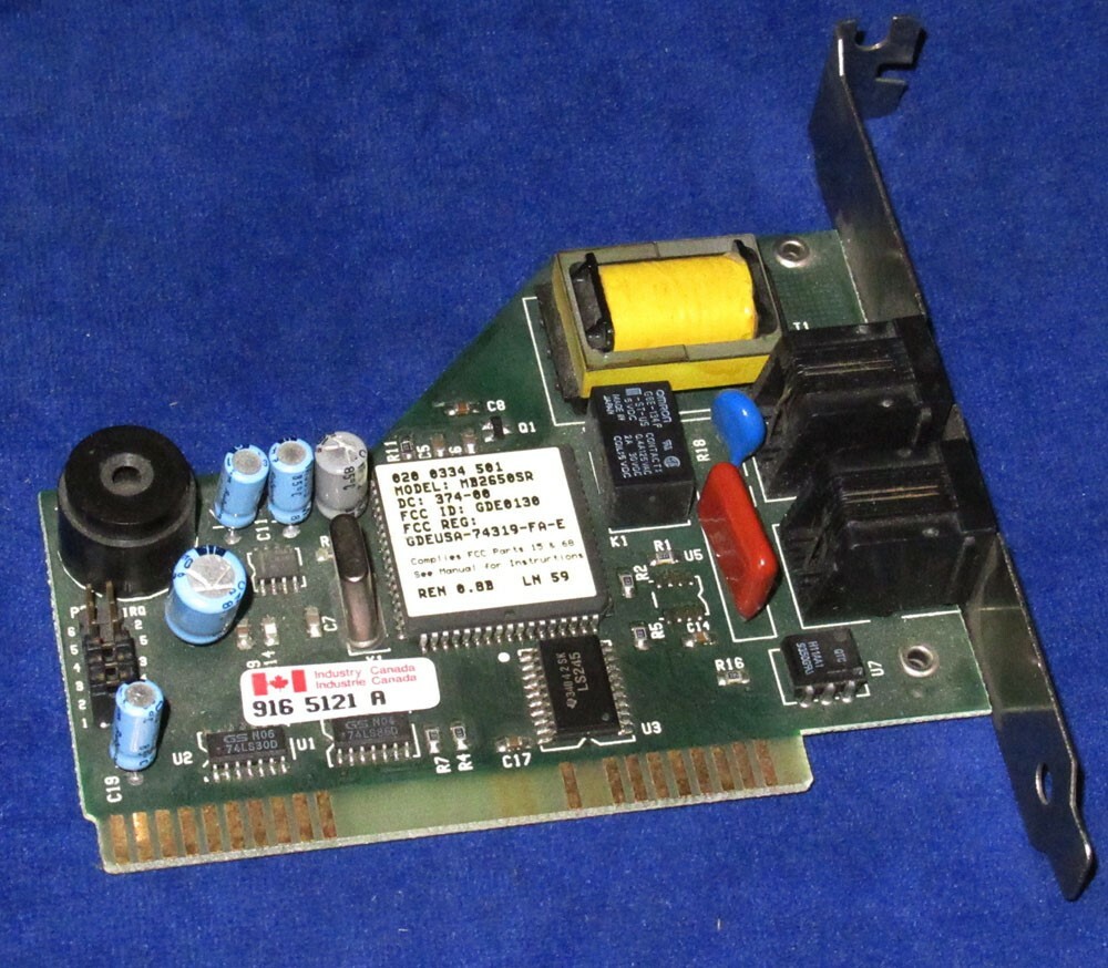 Vintage Cardinal Technologies Model MB2650SR ISA Fax Modem Card 