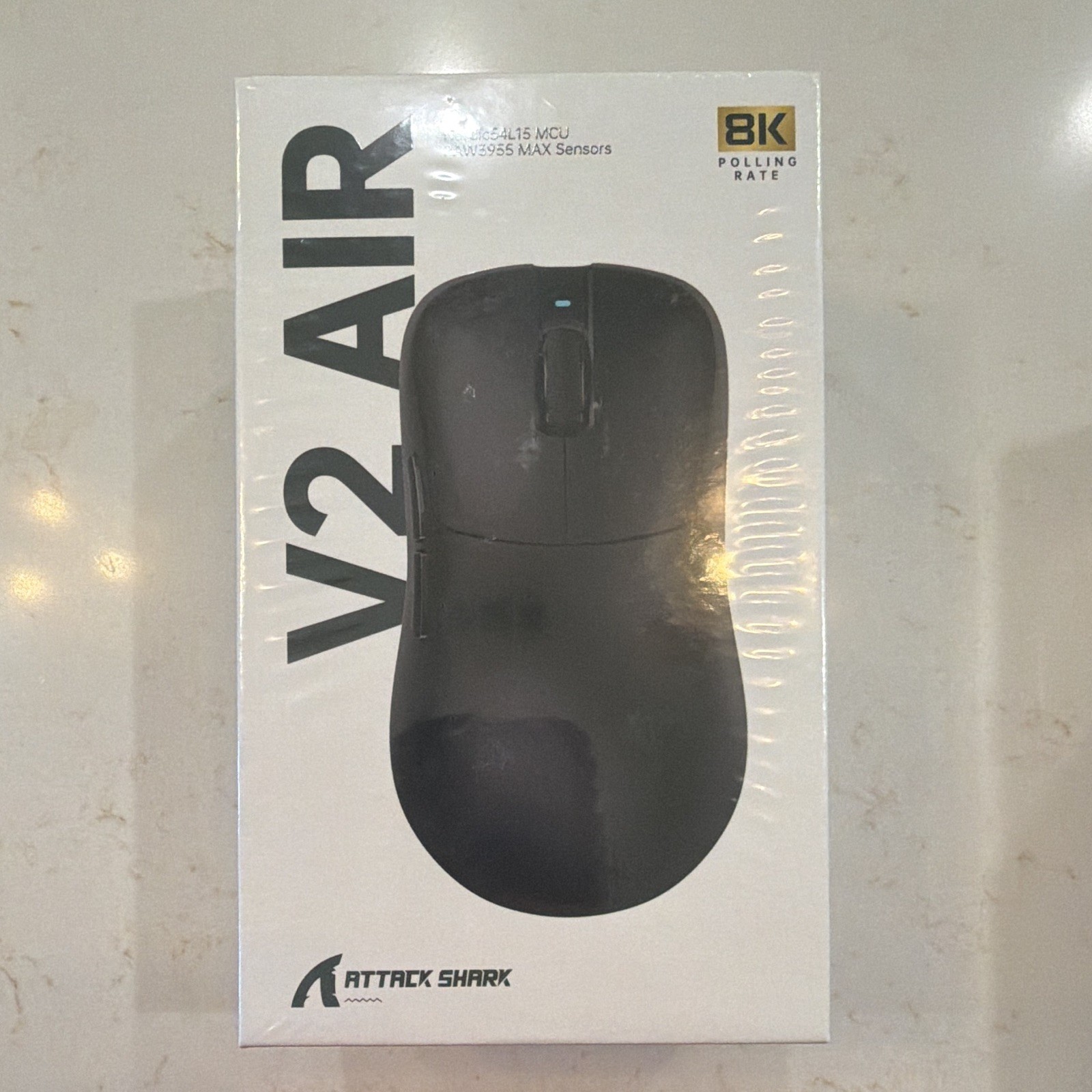 Attack Shark V2 AIR Wireless Optical 8K Gaming Mouse - Black
