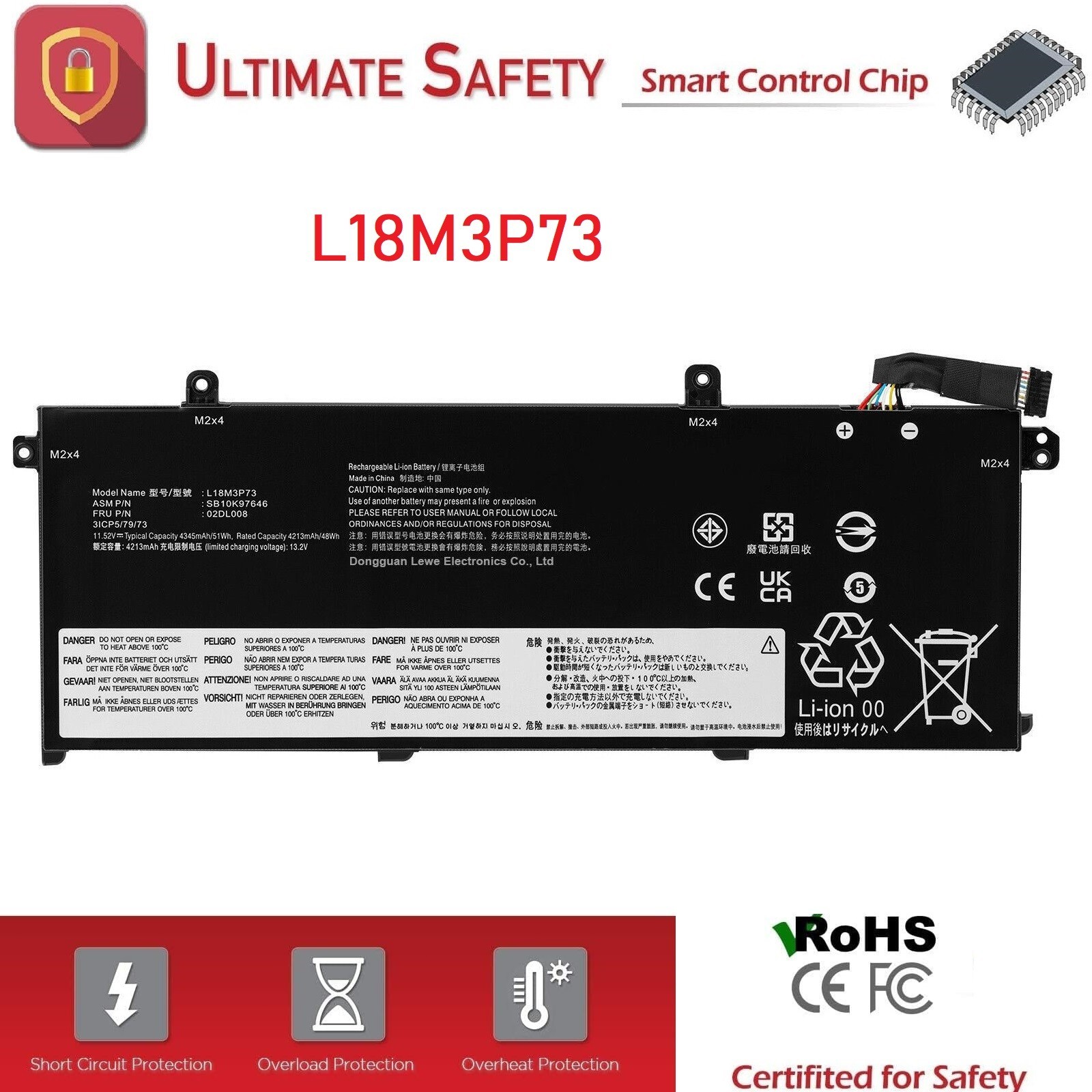✅NEW L18M3P73 L18L3P73 Battery for Lenovo ThinkPad T490 T495 P43S T14 P14S