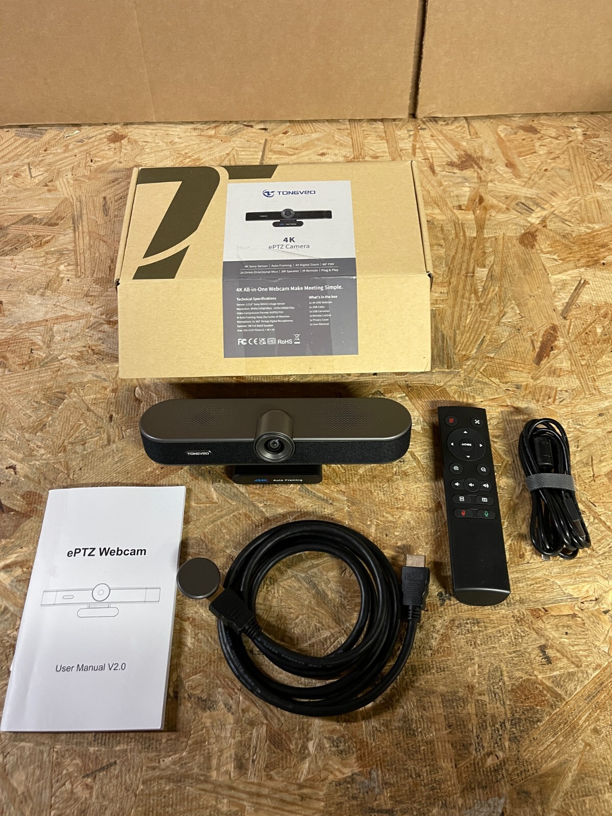 NEW 4K Tongveo conference webcam 4K ePTZ Camera