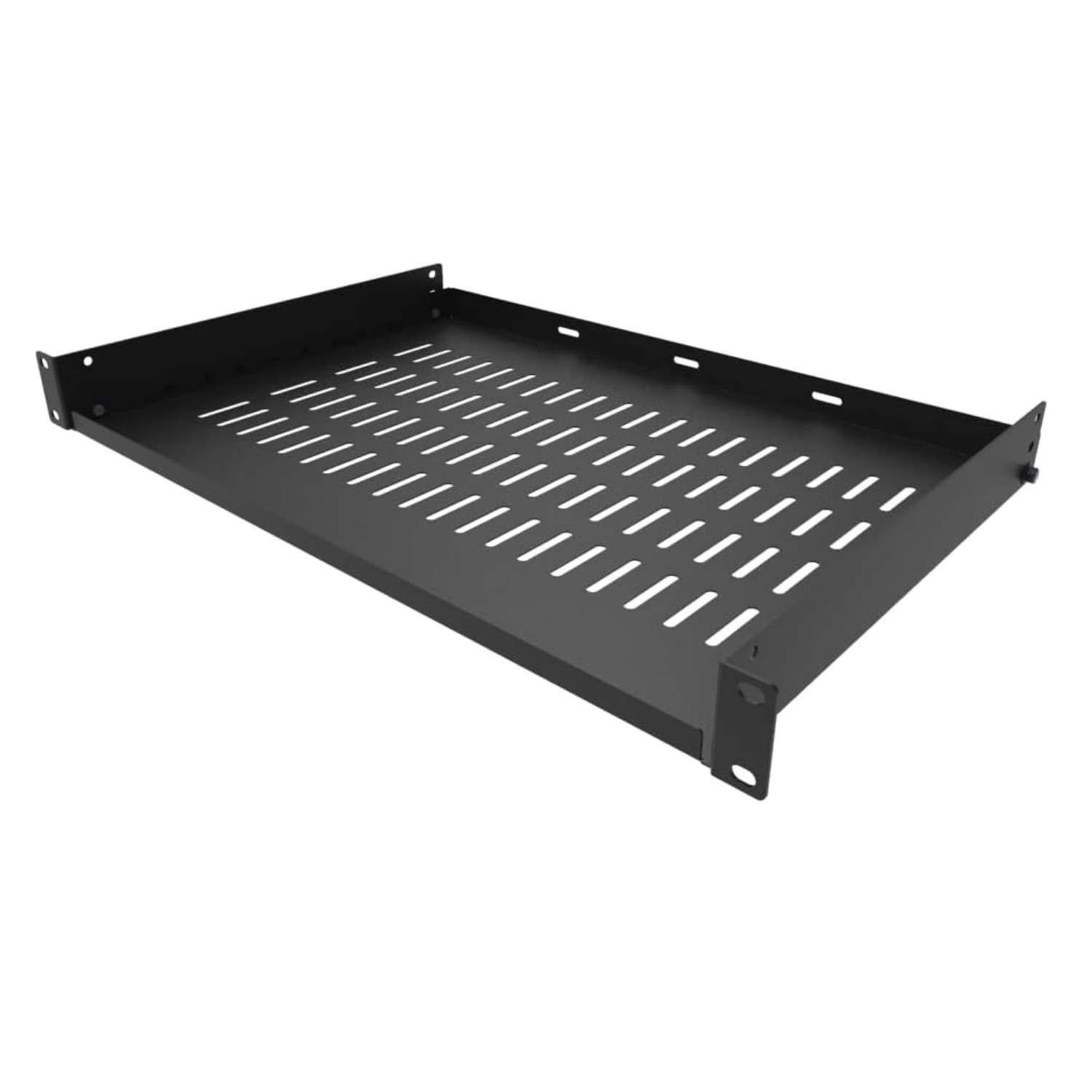 Versatile 1U Cantilever Server Rack Shelf - Adjustable Lip and Vented Design