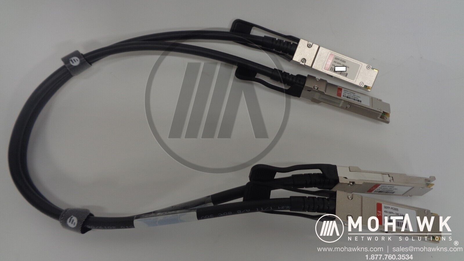 2 Lot FS QSFP-PC005 - 40G QSFP+ DAC SFP+ Twinax Direct Attach Copper Cable 0.5