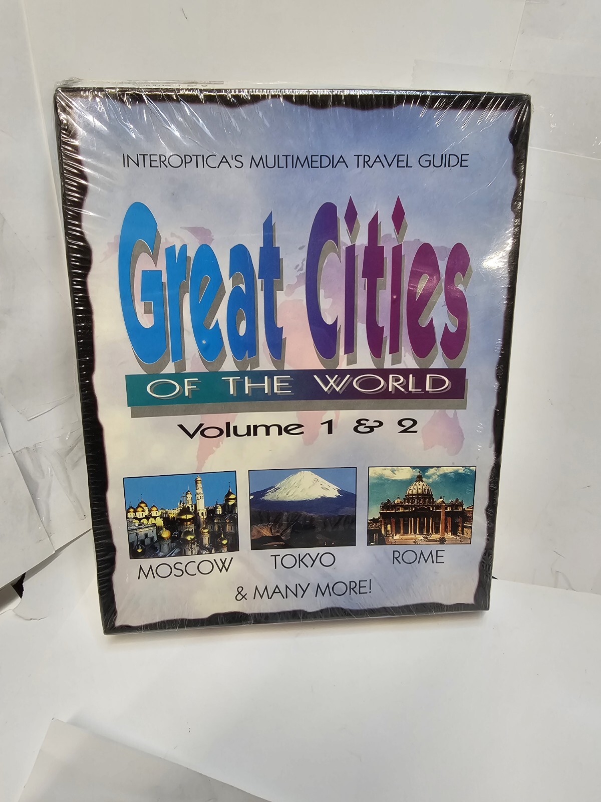 NEW InterOptica CD Travel Guide,Great Cities Of The World Vol 1 & 2, Windows 3.1