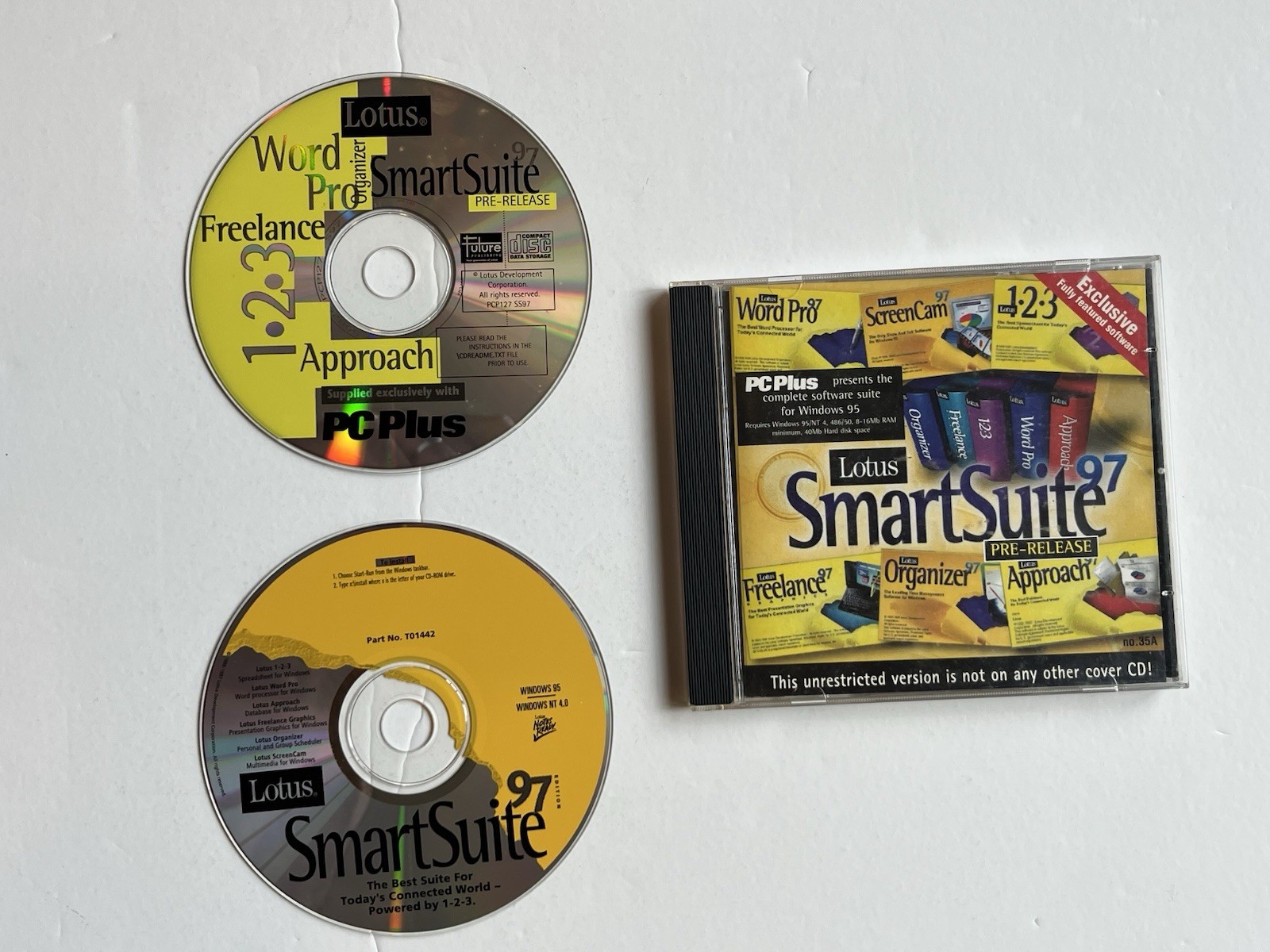 Two: Lotus SmartSuite 97 CDs, including PCPlus Pre Release PCP127 - Lot Bundle