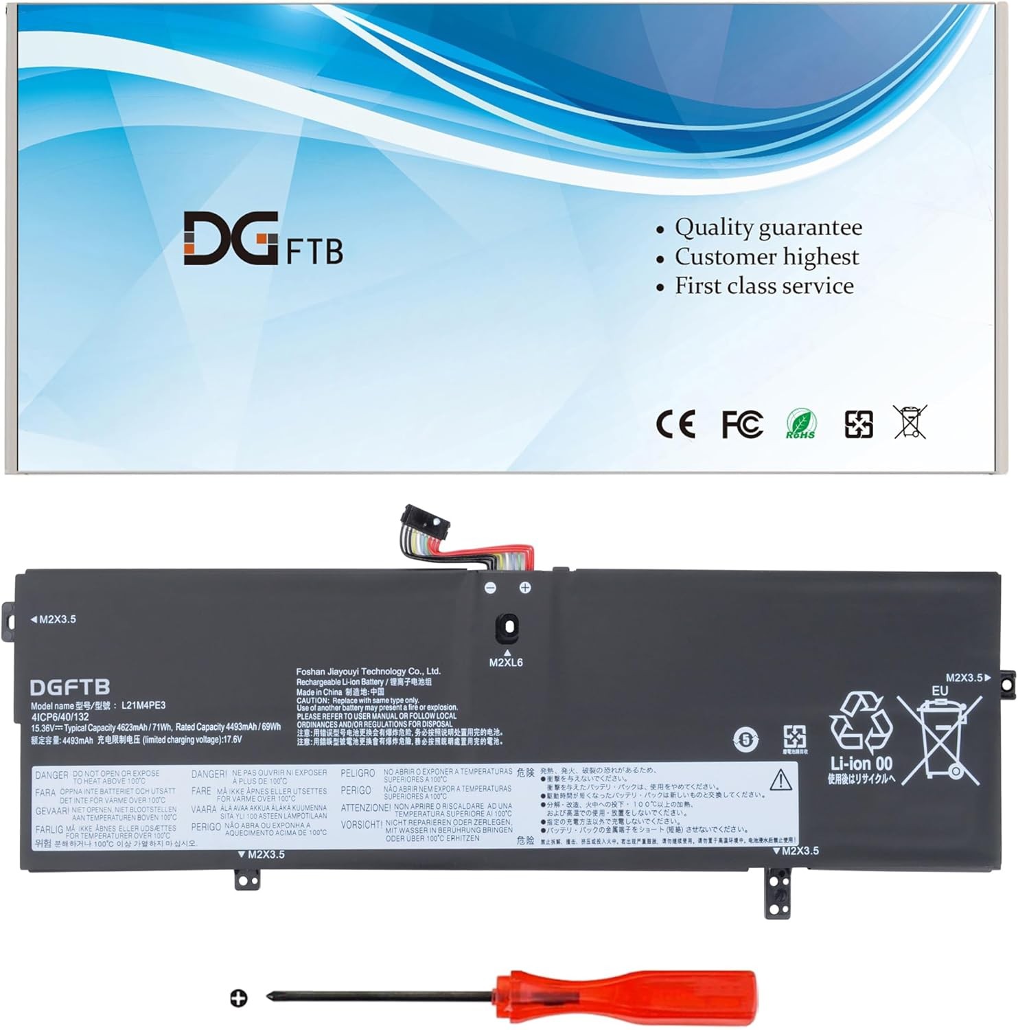 L21M4PE3 L21B4PE2 Laptop Battery Compatible for Lenovo IdeaPad Yoga 7 16IAP7