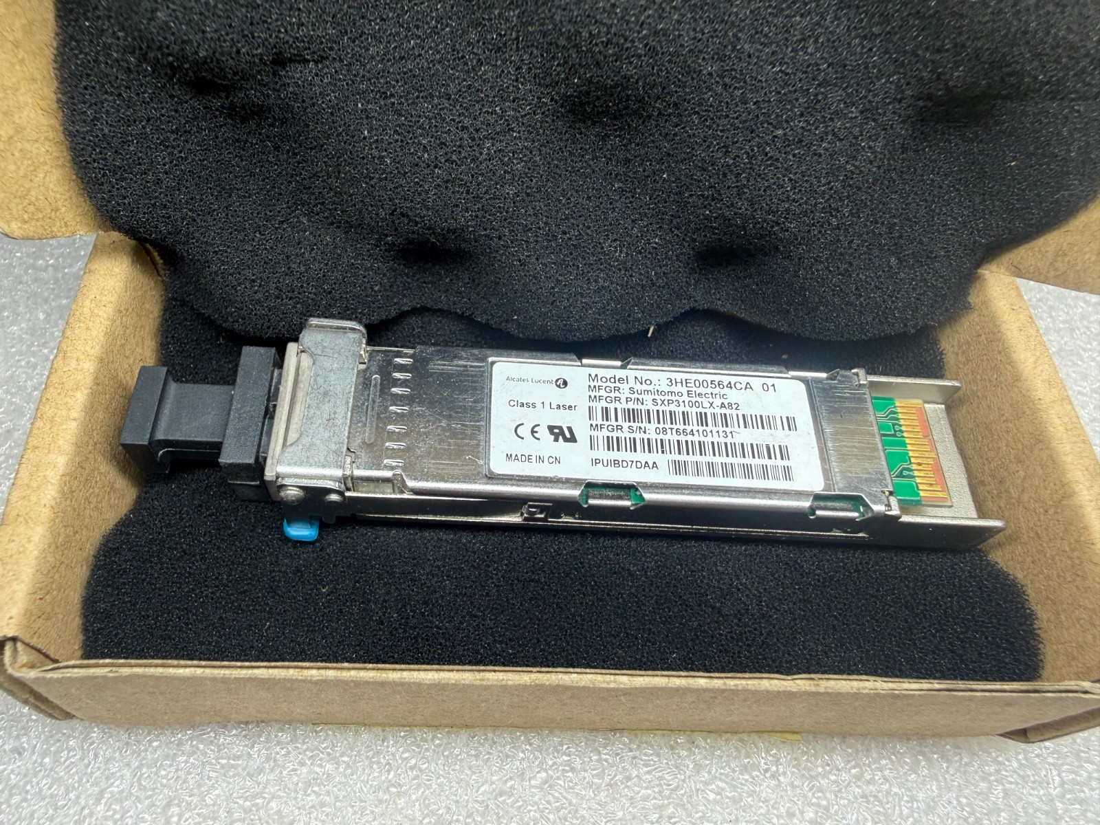 Alcatel‑Lucent 3HE00564CA 01 XFP 10GBASE‑LR 10km 1310nm SMF LC Transceiver 