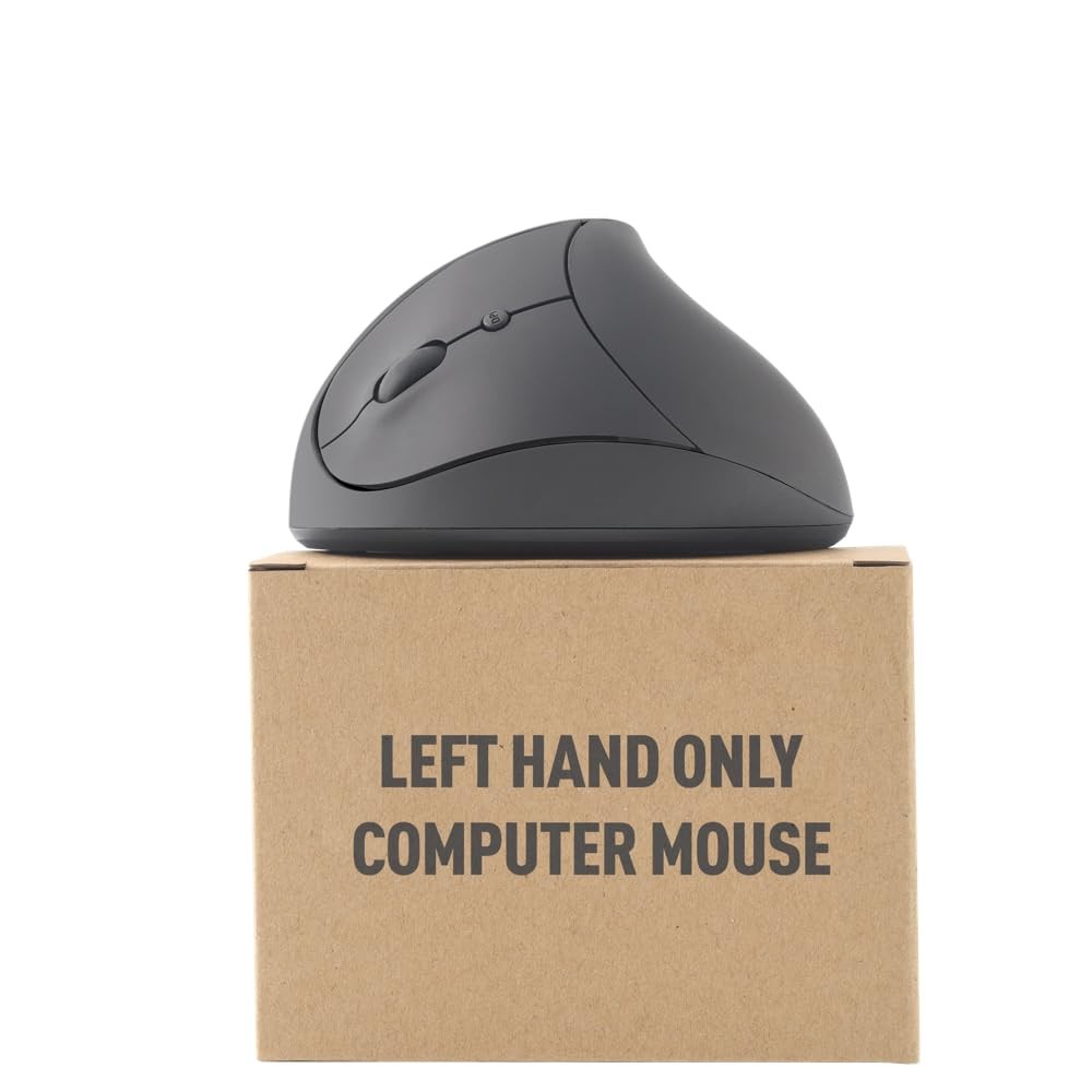 Urby Left Handed Mouse Wireless, Ergonomic, Vertical. Also As Black 