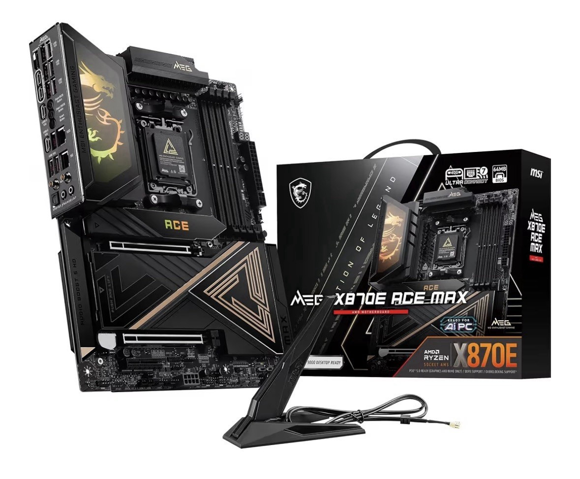 MSI MEG X870E ACE MAX Motherboard, ATX - Supports AMD Ryzen 9000/8000 / 7000 Pro