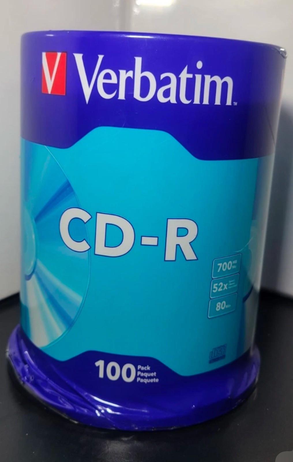 Verbatim 52x CD-R 700MB Capacity  100/Pack New
