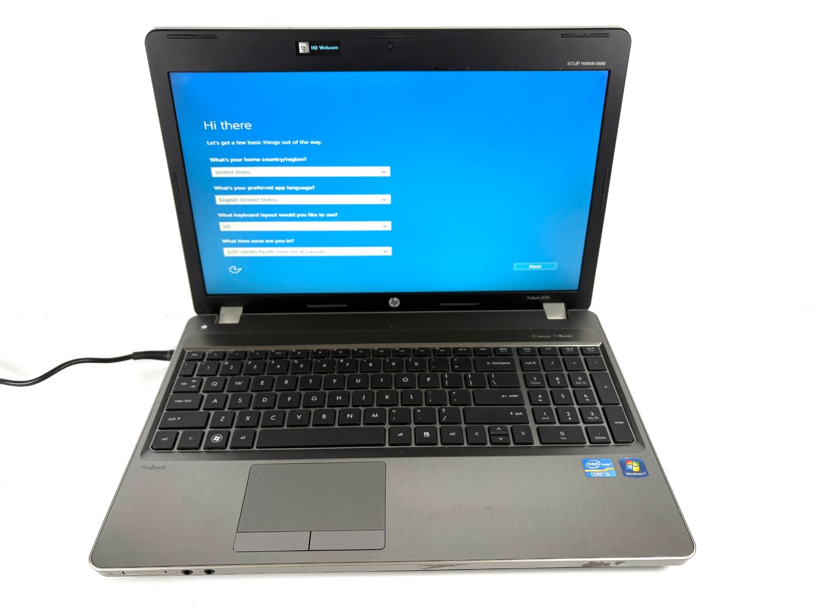 HP ProBook 4530s - 15.6" HD, 2.3GHz i3, 4GB RAM, 500GB HDD, Windows 10 Pro