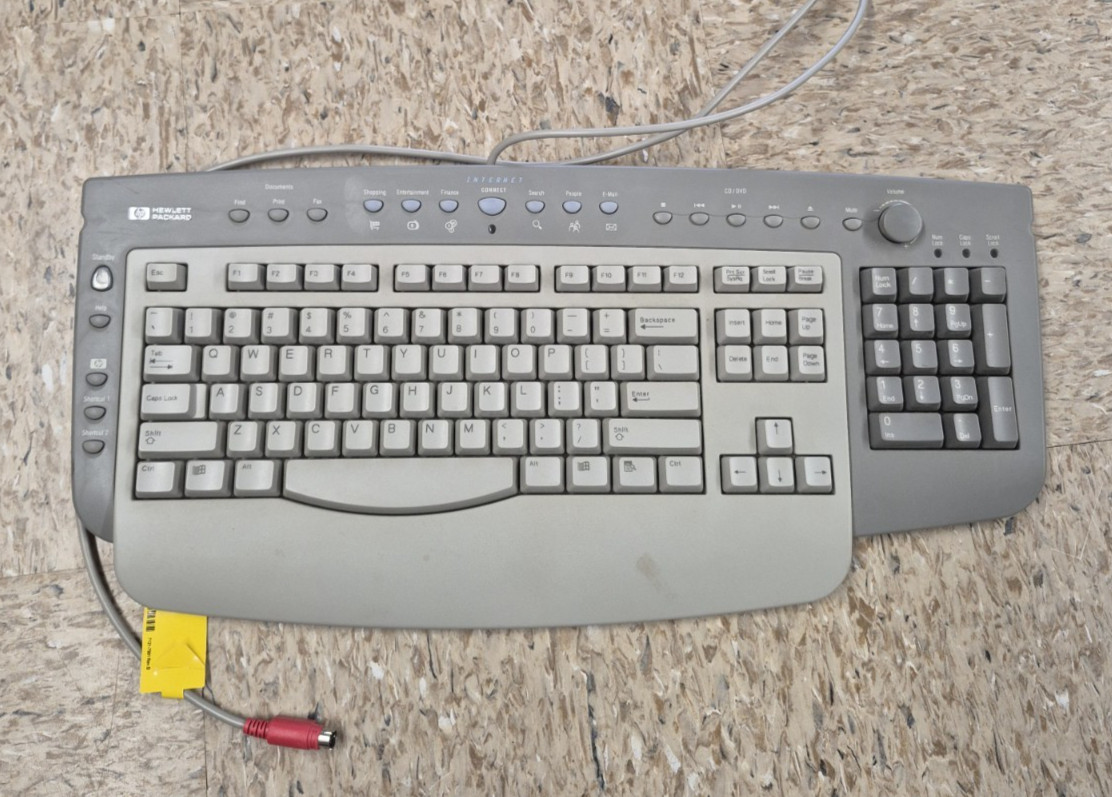 Vintage Hewlett-Packard Model SK-2506 Ps/2 Multimedia Keyboard For Windows
