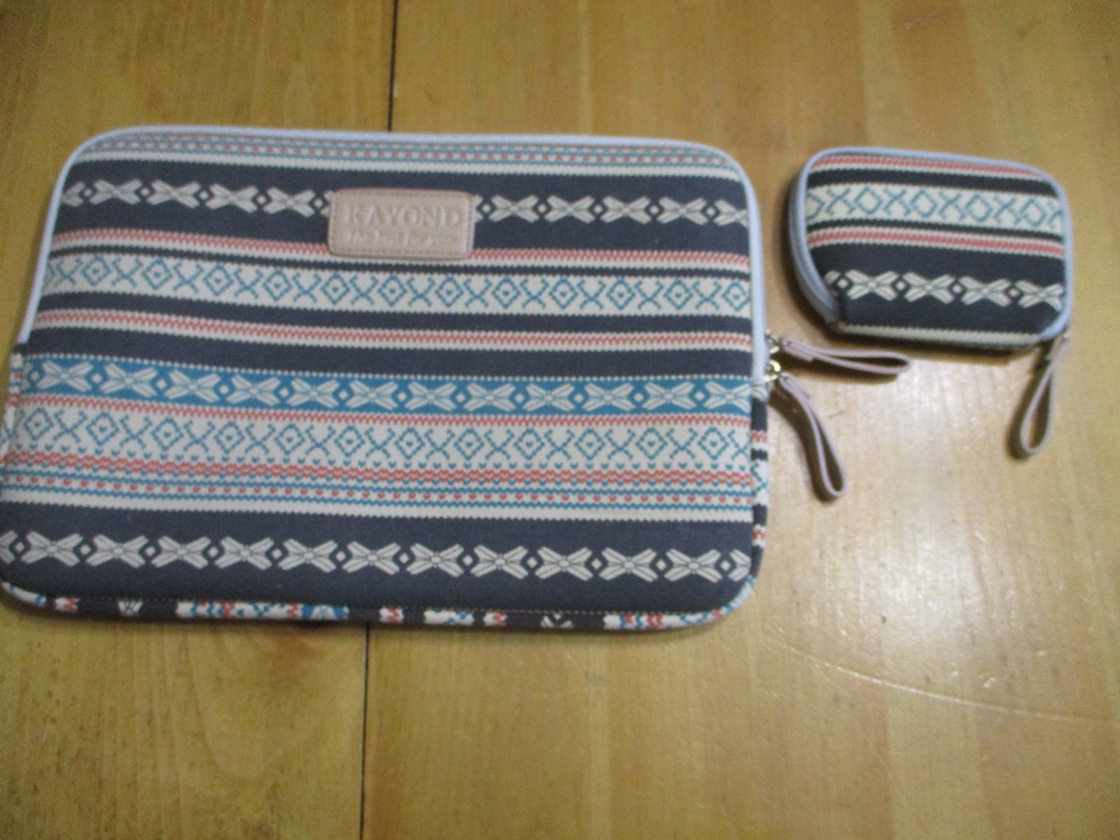 Kayond Laptop Sleeve,Canvas Water-Resistant & Small Accessory Pouch 13 1/2 x