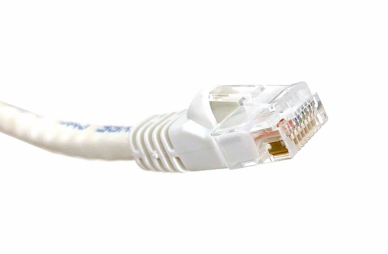 50 PACK LOT 25FT CAT6 Ethernet Patch Cable White RJ45 550Mhz UTP 7.5M