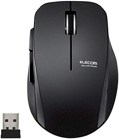 Elecom Wireless Blue Led Mouse Silent 5-Button Black M-FBL01DBXSBK quiet FromJP