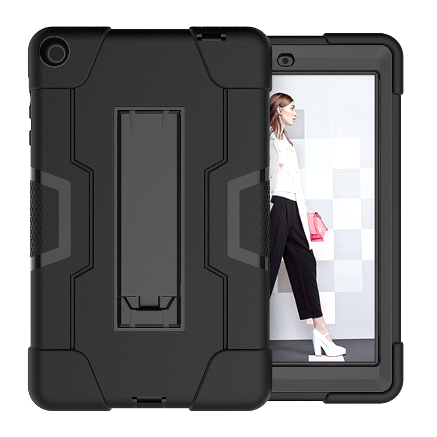 For Walmart Onn 8 Pro (Model ONA100003561) Shockproof Rugged Hybrid Case Cover