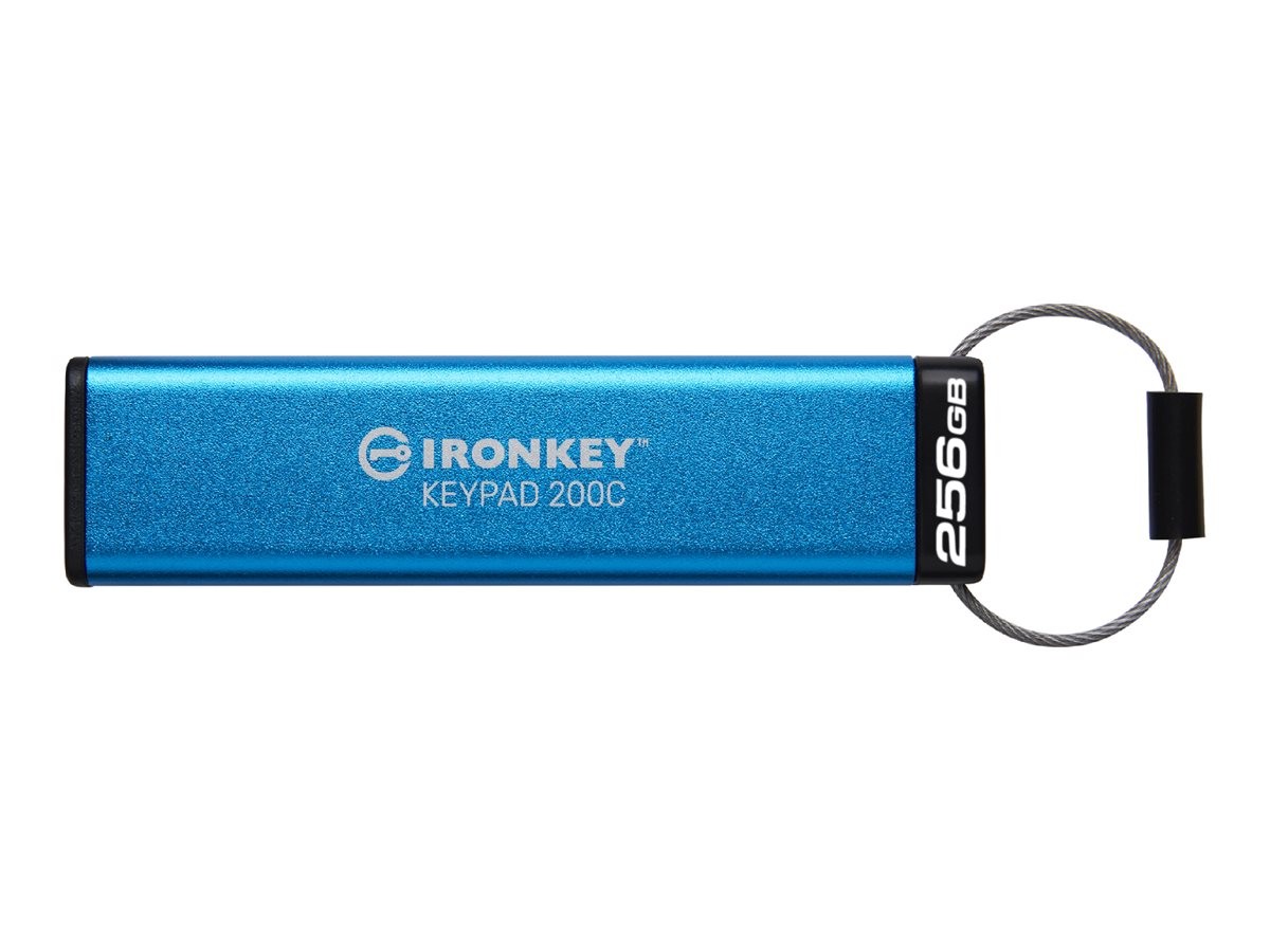 Kingston IronKey Keypad 200C USB-C USB Flash Drive 256GB Type C IKKP200C/256GB