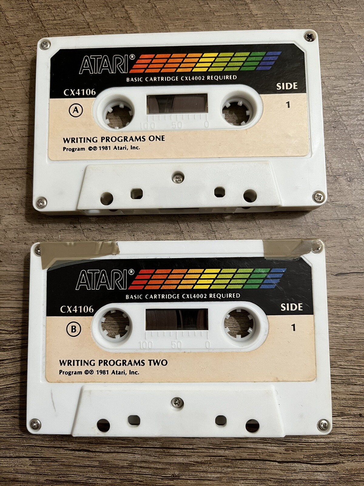 Atari Writing Programs One & Two CX4106 Cassette Cartridge - Untested
