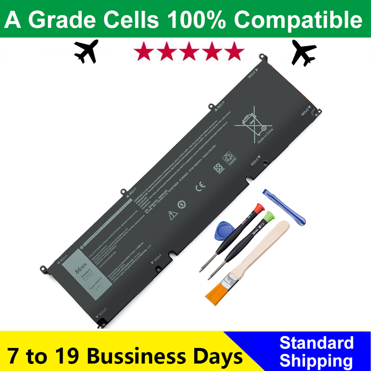 86Wh 69KF2 Laptop Battery For Dell Alienware M15 M17 R3 XPS 15 9500 8FCTC 70N2F