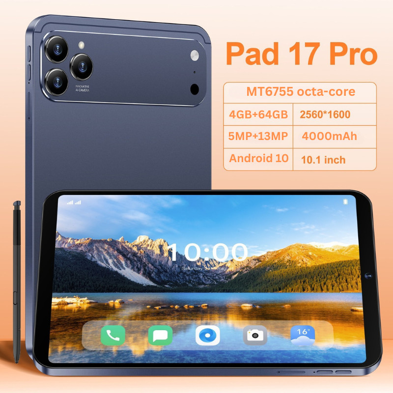 Pad 17 Pro 10.1" Tablet Android 10 4G LTE 64GB Dual SIM Octa Core Stylus