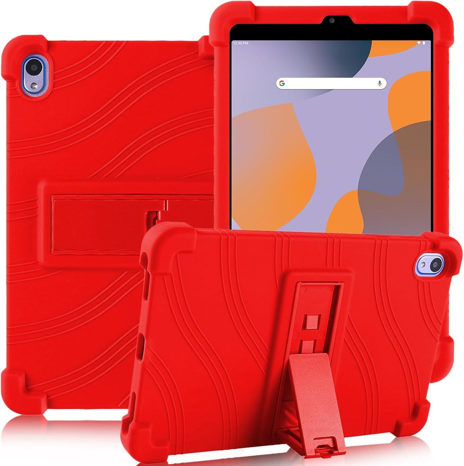 Soft Silicone Kids Case with Stand for Walmart Onn 8 Inch Tablet 2024, Purple
