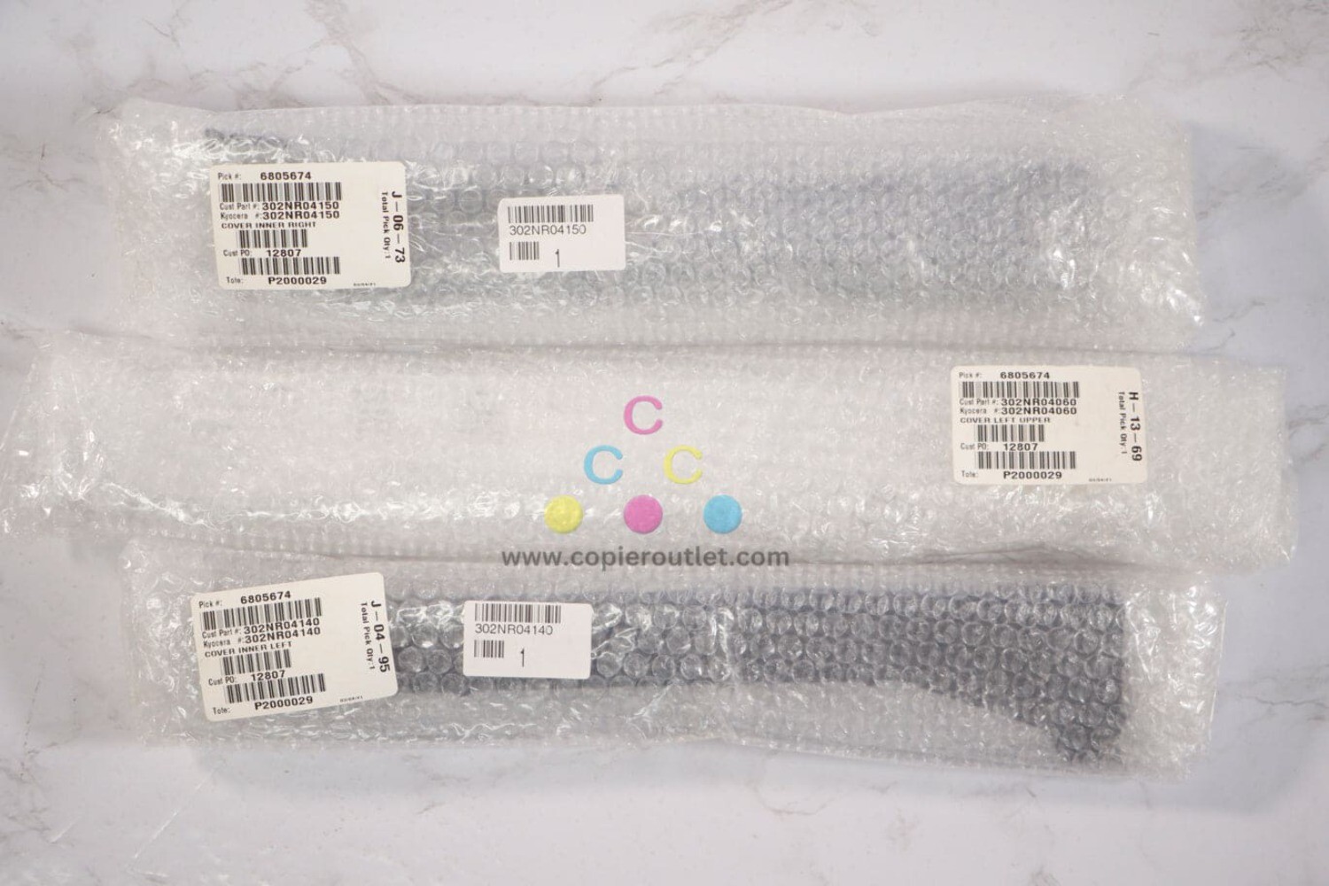 3 OEM Kyocera Cover Inner Right,Left,& Upper 302NR04140, 302NR04150, 302NR04060