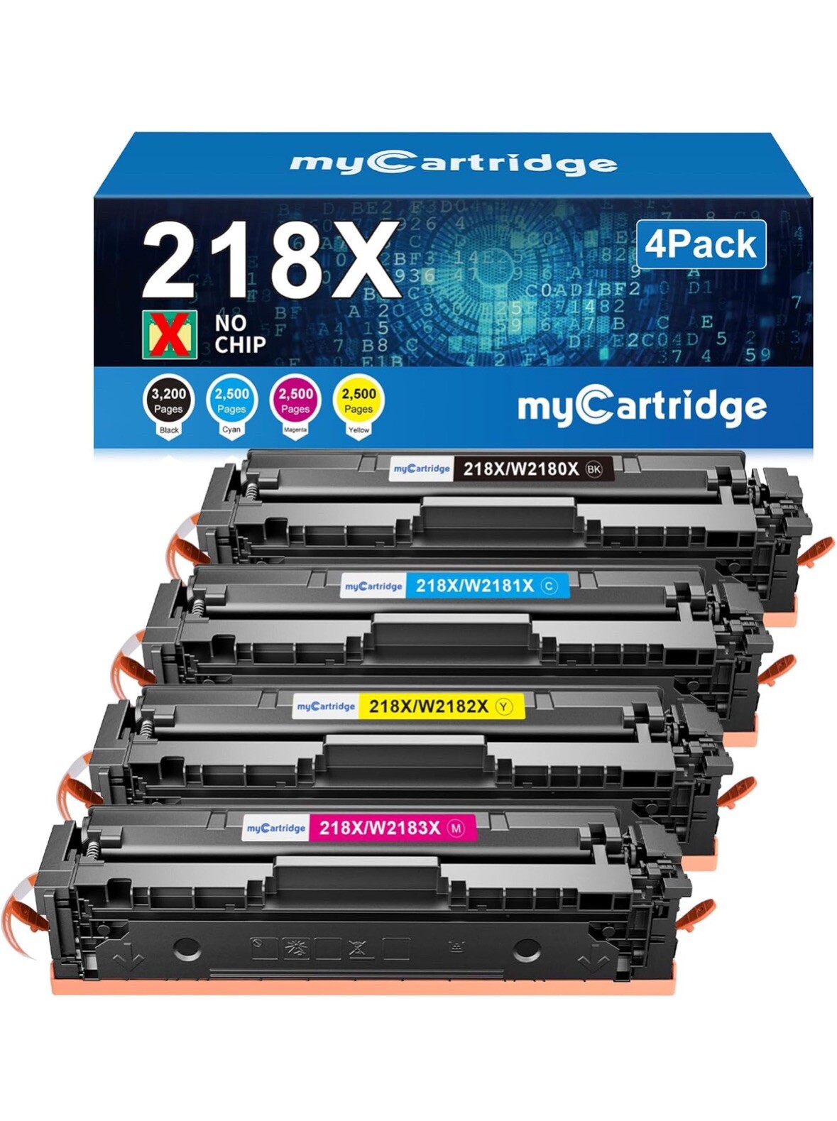 218X Toner Cartridges 4 Pack High Yield 