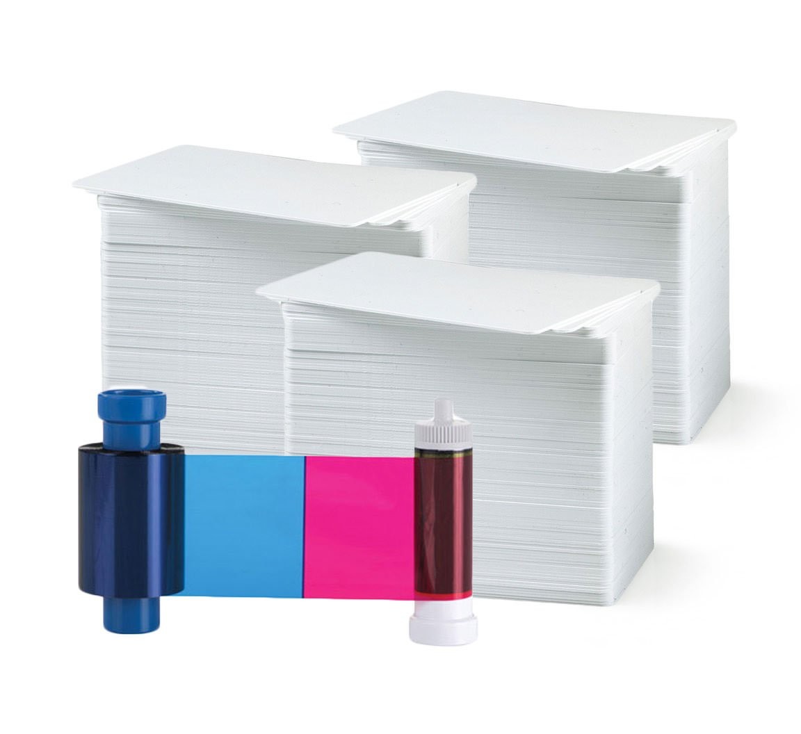 Magicard MA300YMCKO Full Color Ribbon and 300 PVC Cards for Printers