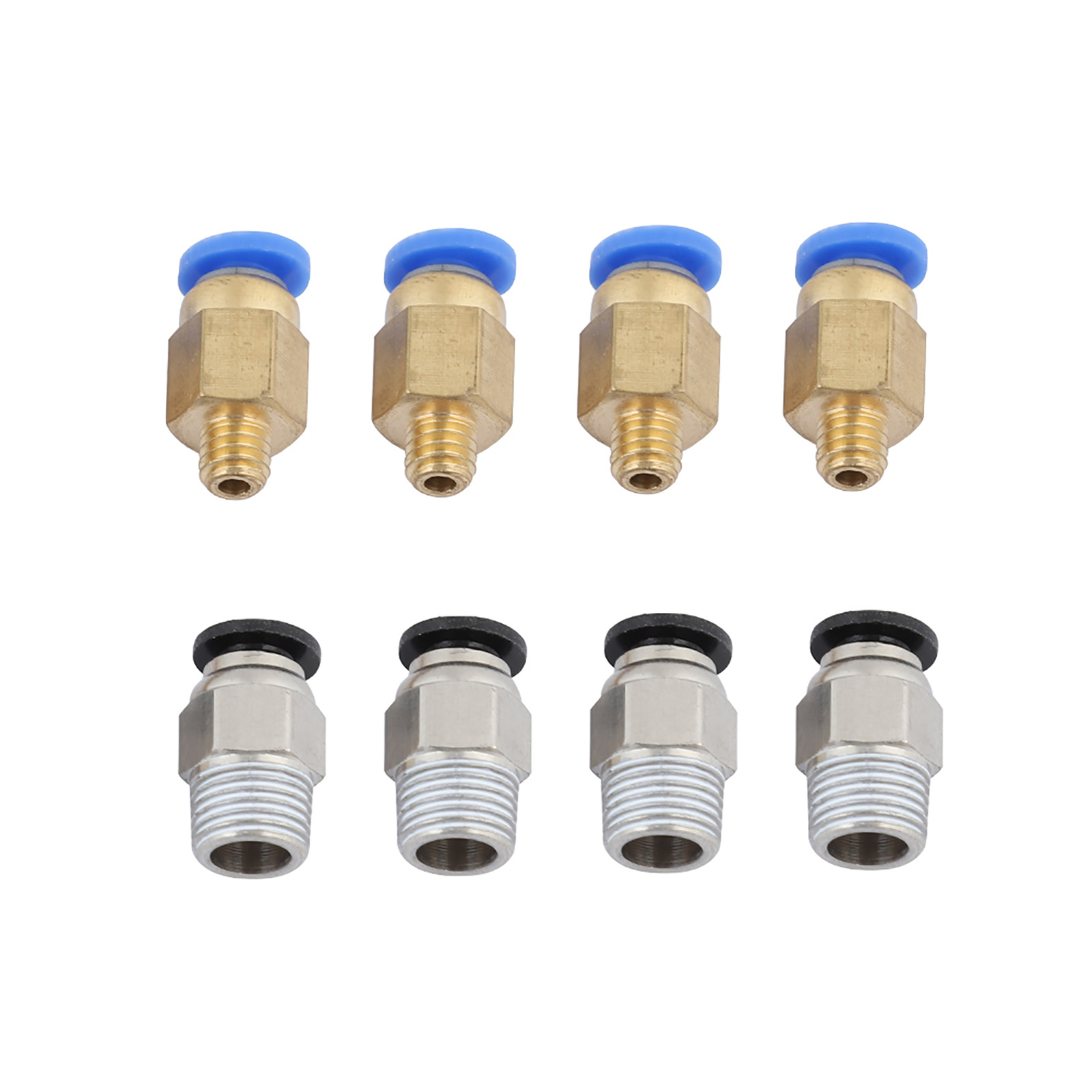 New 2*PTFE PTEE Tube 4*PC4 M6 Quick Fitting+4*PC4 M10 Straight Pneumatic Fitting