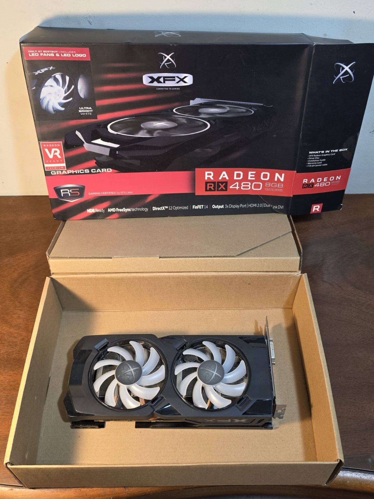 Genuine XFX Radeon RX 480 RS 8GB GDDR5 PCI Express 3.0 RX-480P8L W/ BOX