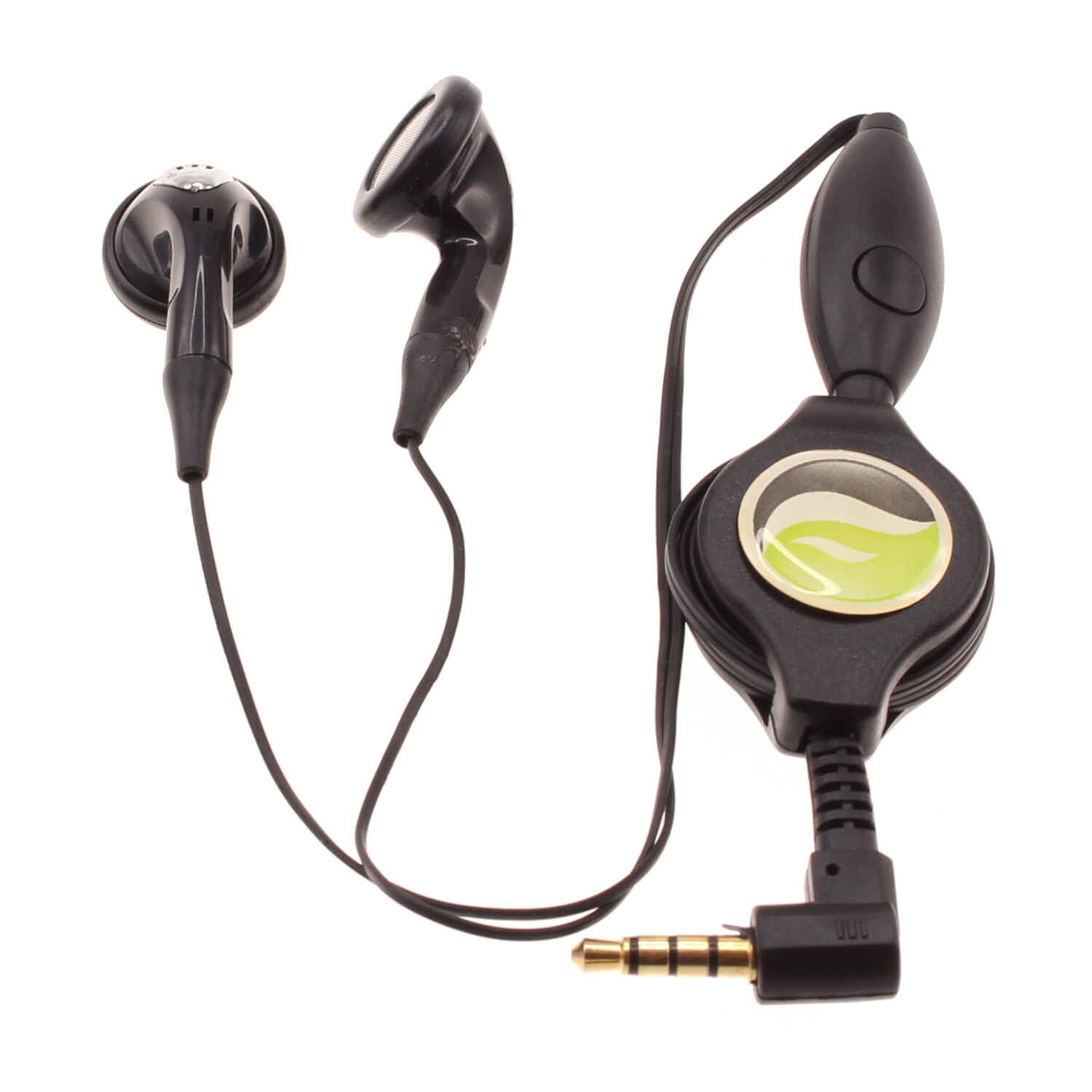 RETRACTABLE EARPHONES HEADPHONES HANDS-FREE HEADSET 3.5MM PLUG W MIC for TABLETS
