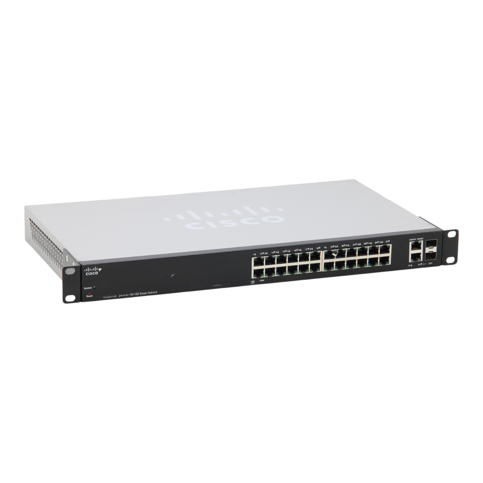 Cisco SF200-24 SLM224GT 24-Port 10/100 RJ-45 2x SFP Fast Ethernet Switch