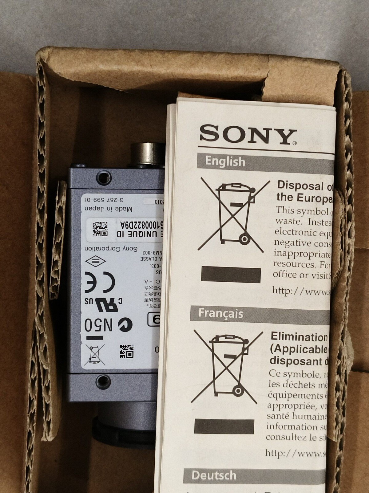 New Sony XCD-SX90 Industrial Camera Fast transportation