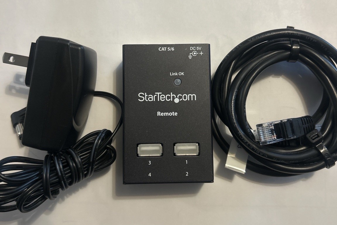 StarTech.com USB Extender Cat5/6 RJ-45 Powered 1:4 3ft USB2004EXTV (obo)