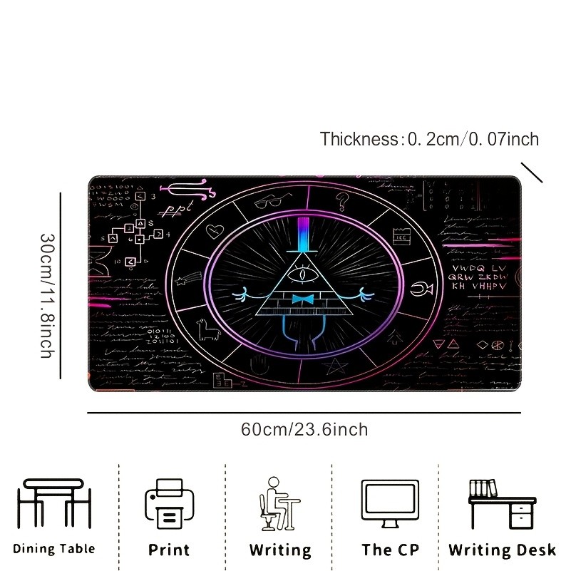 1pc Extra Large Gaming Mouse Pad with Durable Stitched Edges, High-Definition