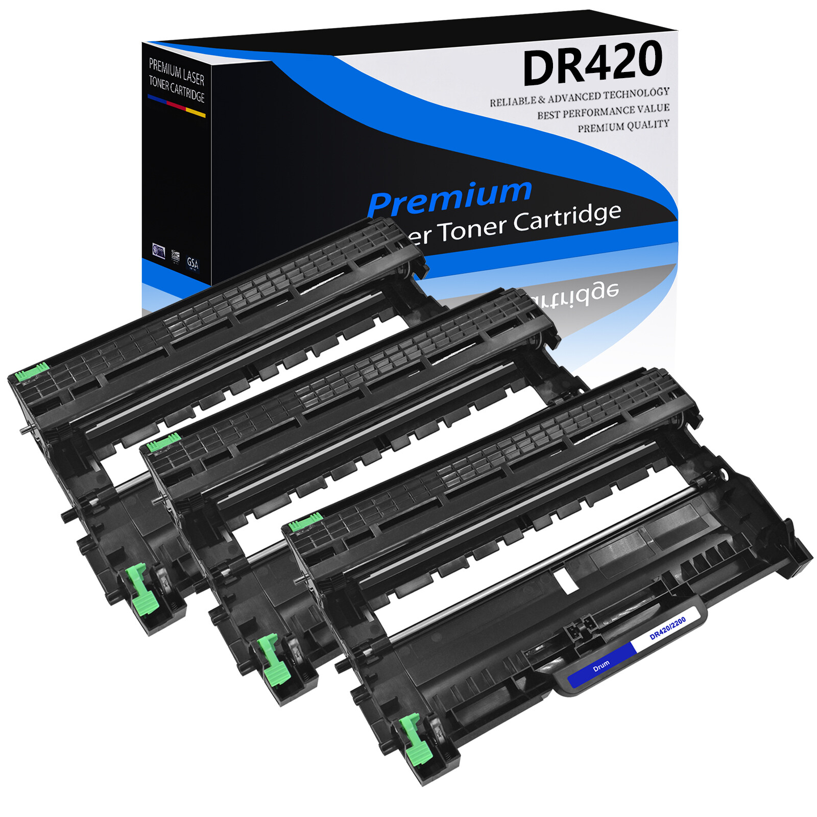 3PK DR420 Drum Unit For Brother Laser Printer MFC-7240 7360N MFC-7365DN HL2230