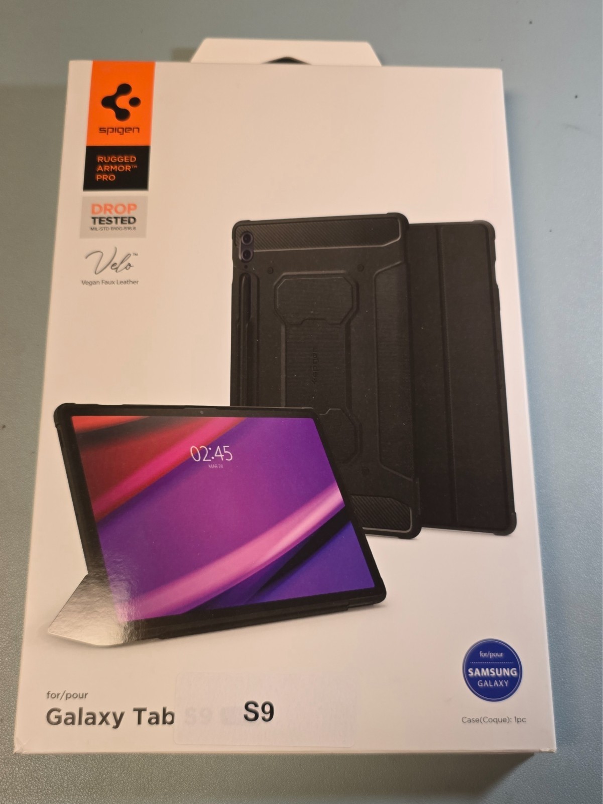 Spigen Core Armor Pro Series Folio Case for Galaxy Tab S9 FE - Black