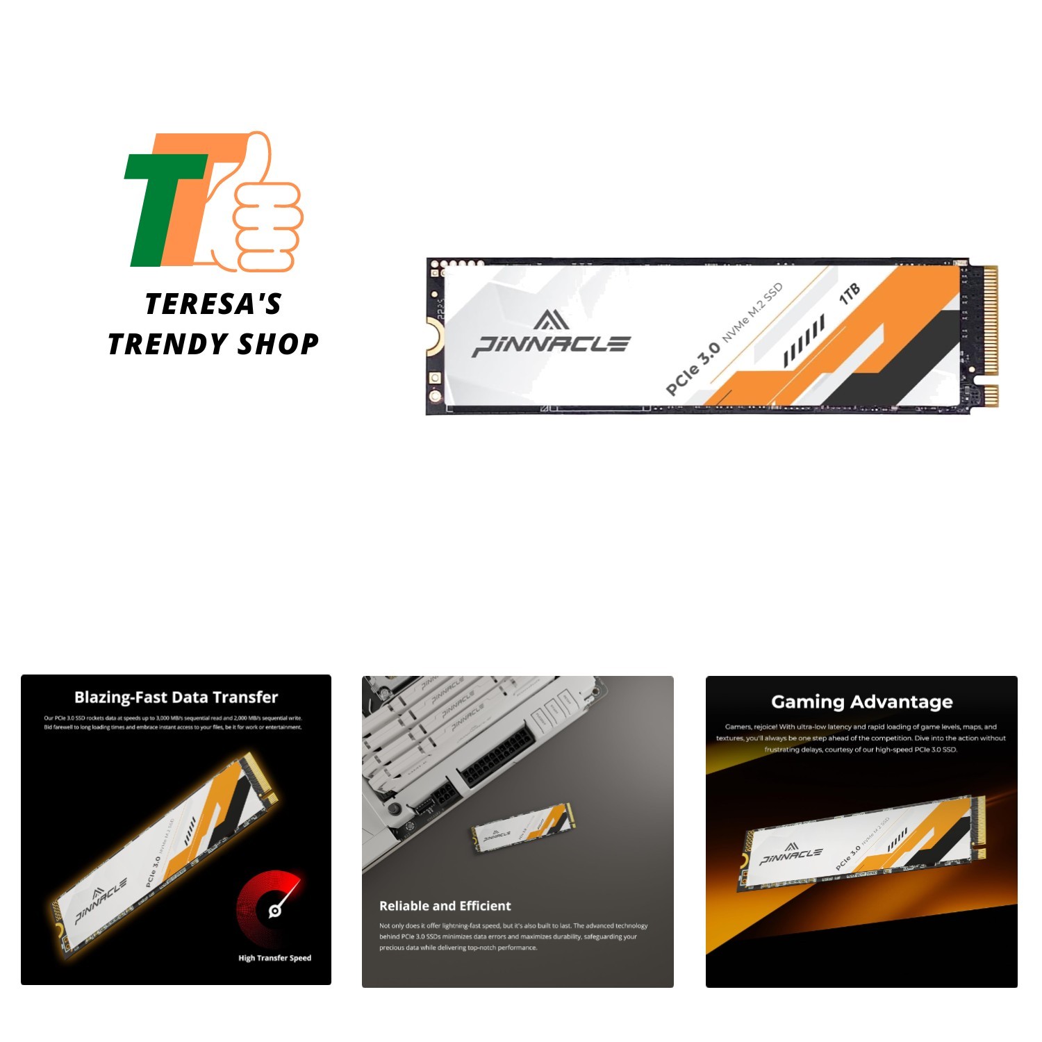 High-Performance 1TB M.2 SSD - Gen3 PCIe 4x for Windows 11, Gaming, and More