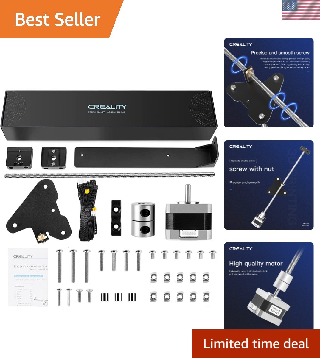 Official Creality Ender 3 Dual Z-axis Upgrade Kits with Lead Screw