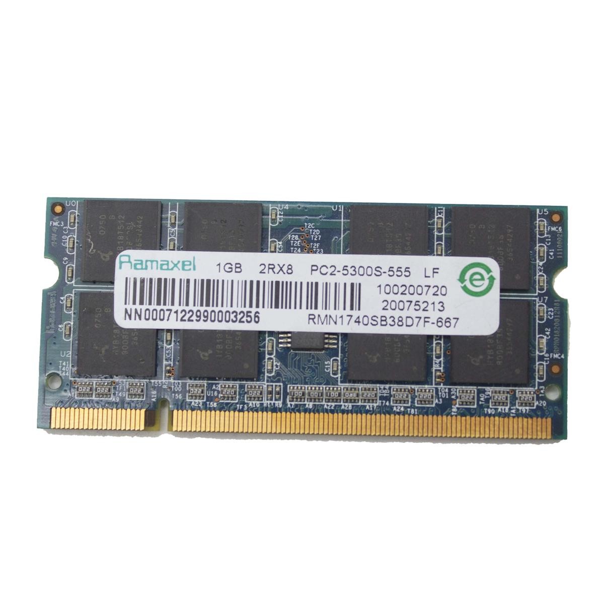 Ramaxel Rmn1740sb38d7f-667 1gb Pc2 Ddr2 667mhz Sodimm Memory Bank Ram Module |